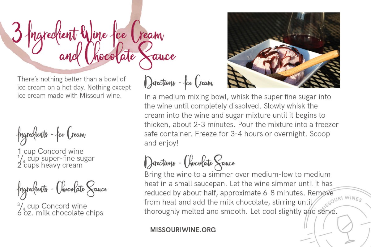 Cool Off with Missouri Wines and Ice Cream MO Wines